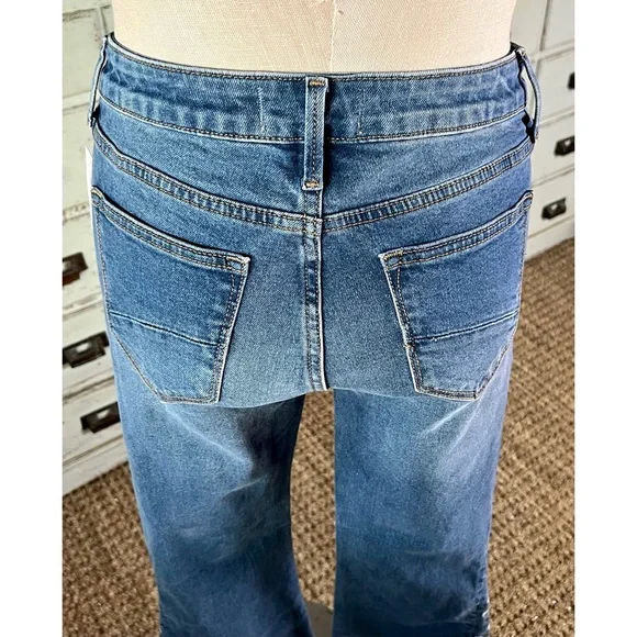 Anthropologie Driftwood Embroidered Flare Jeans Size 26 - Picture 13 of 14